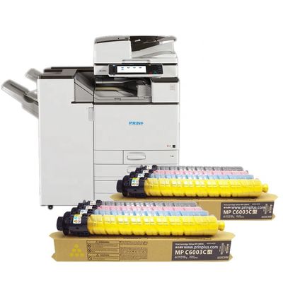 Τόνος Ricoh για MPC4503 MPC5503 MPC6003 Aficio σειράς μαύρο κυάνιο κίτρινο ματζέντα χρώματα και 18 μήνες συμπεριλαμβανομένων