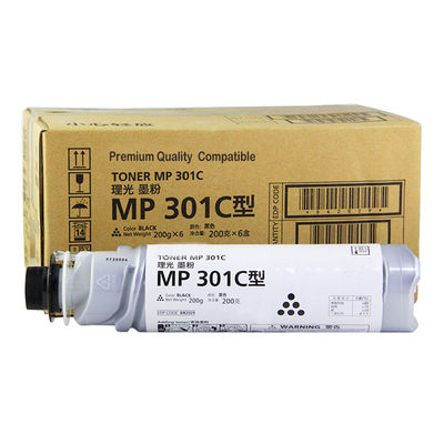 Τόνος Ricoh Συμβατό μοντέλο MP301 Μαύρο χρώμα 8K Απόδοση σελίδας ISO SGS πιστοποιημένο Κατάλληλο για εκτυπωτή Ricoh Aficio MP301